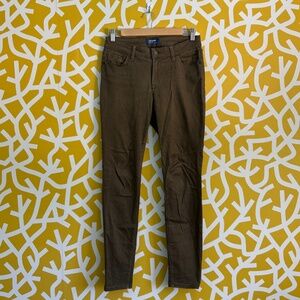 Old Navy Mid-Rise Skinny Dark Olive Green Cotton Pants - 4 Regular